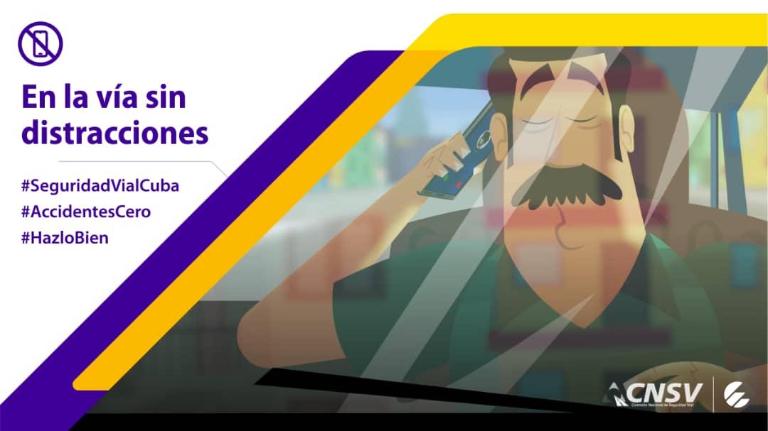 🚥 Maneja seguro‼️
🔊 No utilices el 📲  mientras conduces, #HazloBien 📵 salva vidas ❤️ 
#SeguridadVialCuba