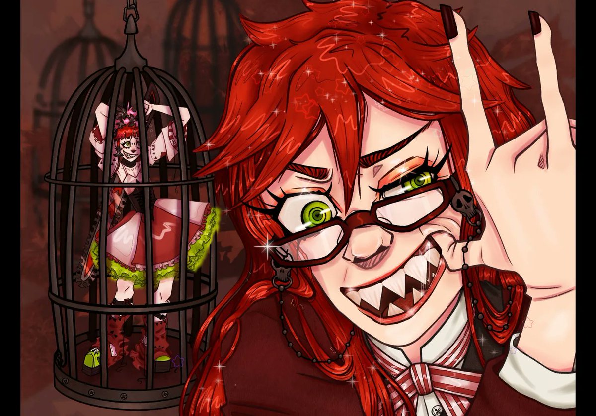 MischiefDoesArt's tweet photo. Redrew this Grell piece I did last year, I'm so pleased with it and how visible the improvement is!! ^^ #BlackButler #GrellSutcliff #Redraw #Kuroshitsuji #GrellBlackButler #KuroshitsujiGrell ❤️ https://t.co/QJU8xZOhFt