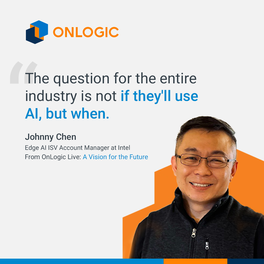 OnLogic's tweet image. Did you join us for our latest #OnLogicLive? We explored topics ranging from scalability to #LiDAR, digitizing data to integrated GPU - and who could forget the talk of french fries?🍟We promise it related to #AI at the #Edge. Catch the full recap, here: onlogic.com/company/io-hub…