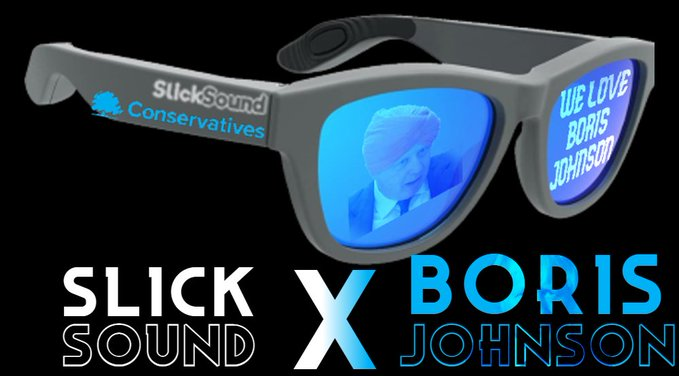 slick_sound's tweet photo. @pbhushan1 @slick_sound
 X 
@BorisJohnson
 
Now featuring our new Boris Shades with added style for the man himself. Alexander Boris de Pfeffel Johnson!

#borisjonhson #SlickSound #BorisMustStay #WeloveBorisJohnson #collaboration #sports #fashion #Stylish #blue https://t.co/W9bye9qGqQ