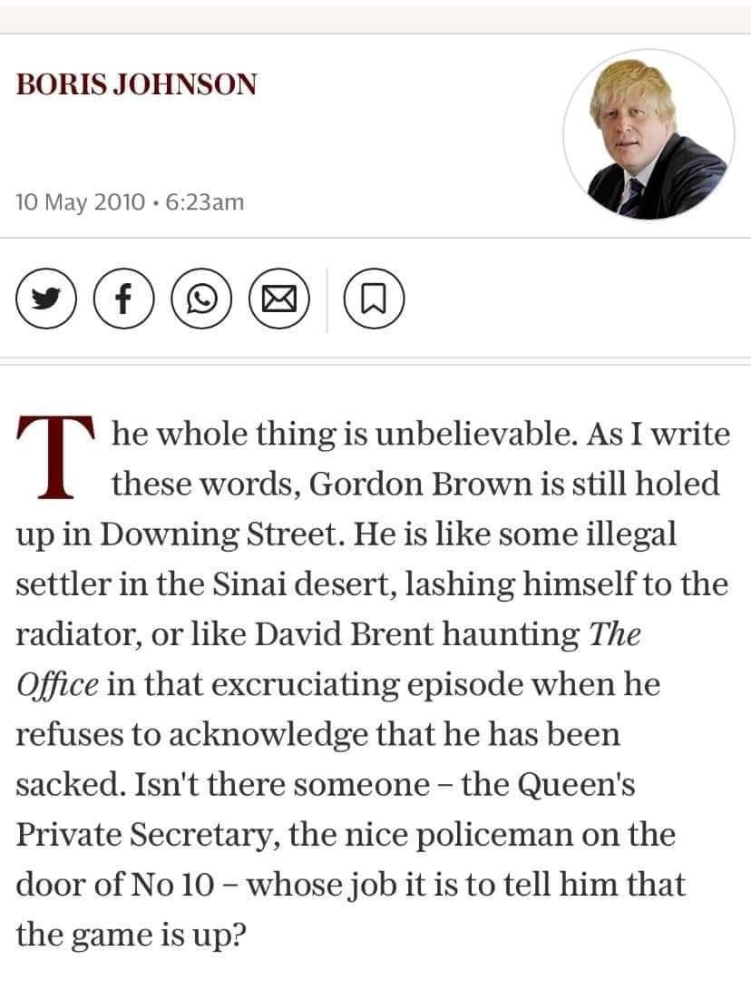littleK72's tweet photo. Someone just showed me this and honestly, time to take your own advice 😅
#BorisJohnson #BorisJohnsonResign #BorisMustGo https://t.co/sxuSB1oGPq