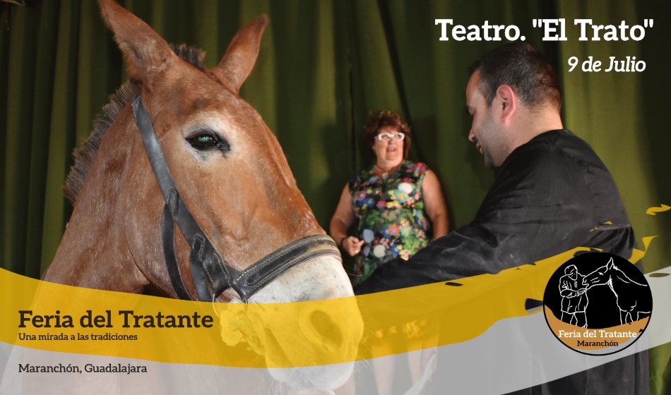 En la II Feria del Tratante de Maranchón, el teatro saldrá a la calle para escenificar "𝗘𝗹 𝘁𝗿𝗮𝘁𝗼" recreando el lance de la compraventa de mulas en los tiempos gloriosos.
#feriadeltratante 
#maranchon 
#guadalajara 
➕ info en Google: Feria del Tratante