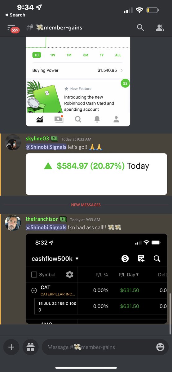 Shinobbs's tweet photo. Swung $CAT which printed over 400% on small account 🚀

Members in @SamuraiMarkets absolutely BANKED and called it a day off open ;) https://t.co/M5fL8pNo90