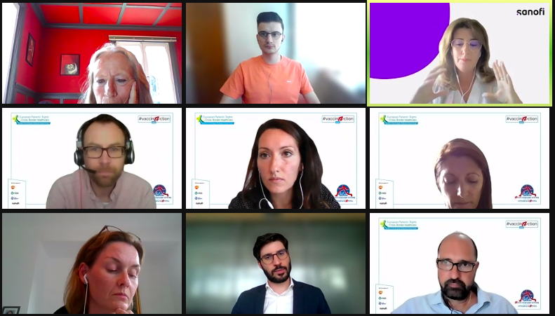 VaccinesEurope's tweet photo. Margarida Martins from @sanofi at the @activecitnet webinar on adult immunisation: Adult immunisation schedules and timely access to vaccines are key to ensuring a healthy adult population. https://t.co/6rrbCIGGUK
