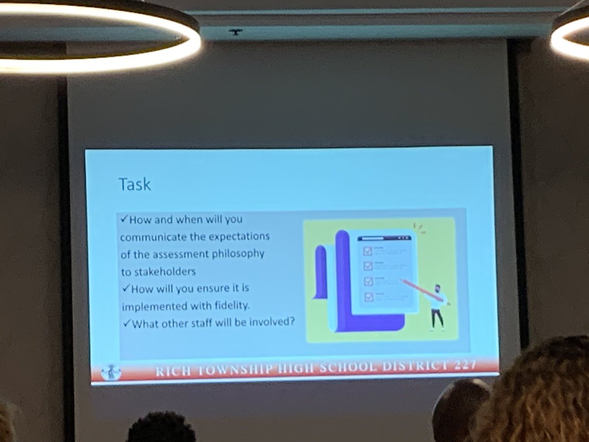 Starting the day with the Dr. Bournes.  Topic: Breaking down our leadership roles in the implementation of Rich Township Dist 227’s Assessment Philosophy during the All School Admin Retreat!  Great way to start the day! #RichInStudentSuccess