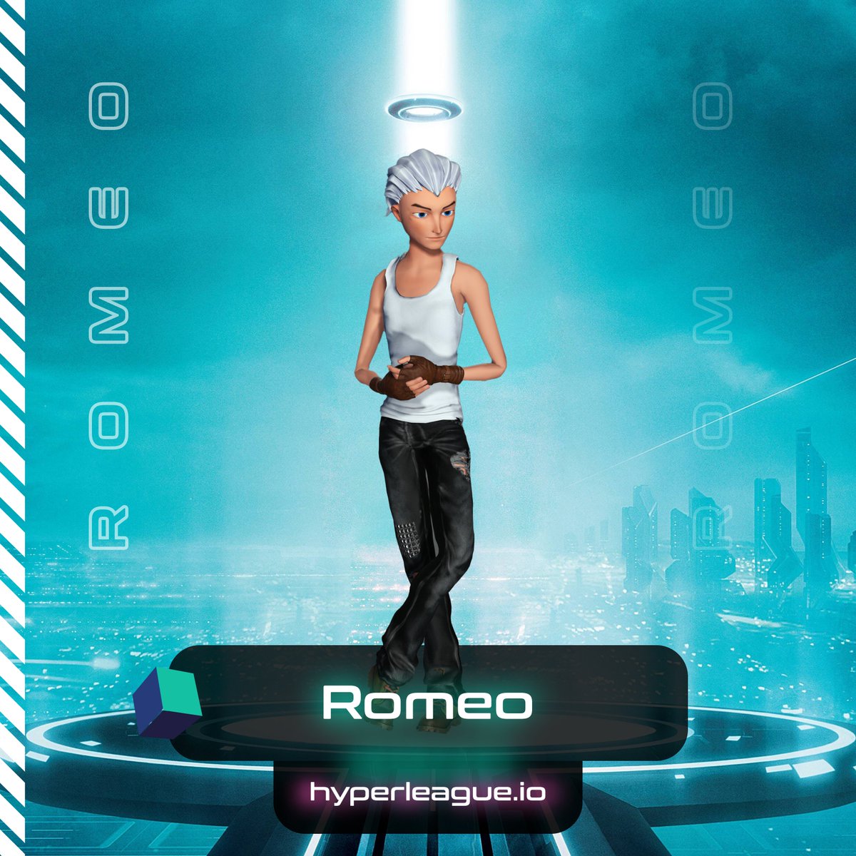 hyperrverse's tweet photo. Meet Romeo, the strongest character with super powers to beat up your opponent. 

#hyperleague #crypto #playtoearn #blockchain #metaverse #hoverrace https://t.co/U7KiJcK270