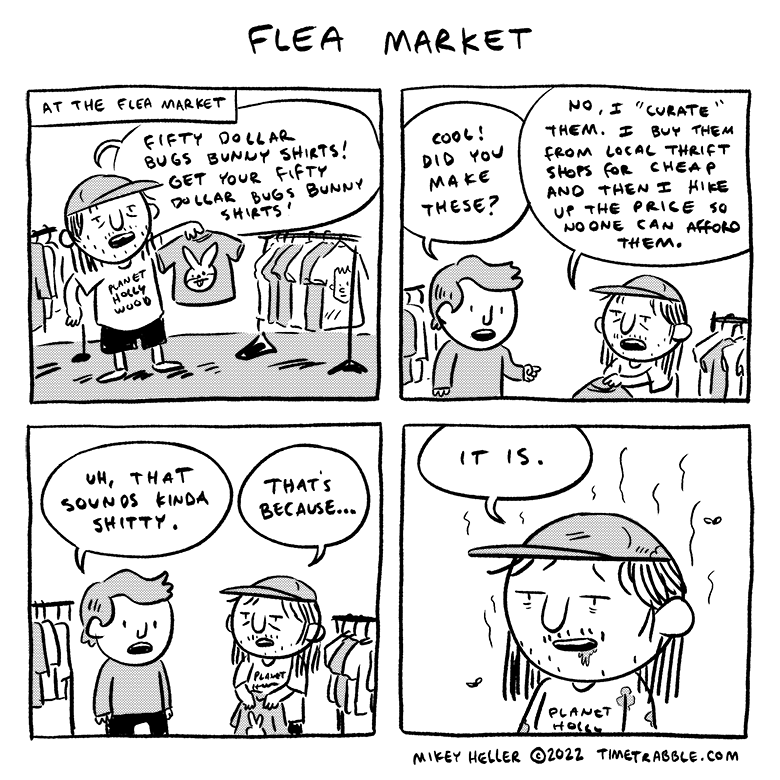 i drew a comic about flea markets 