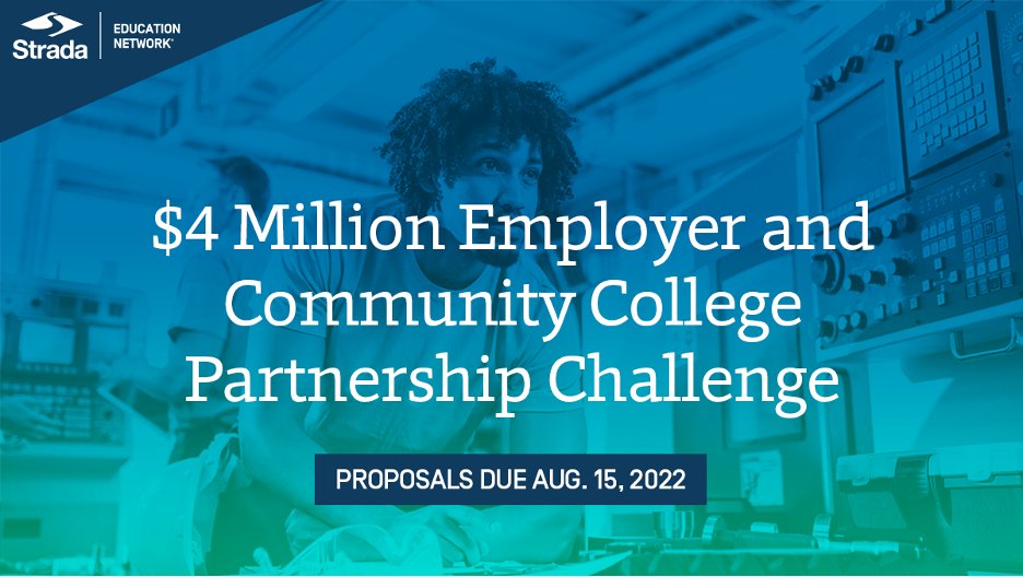 Want to learn more about <a href="/stradaeducation/">Strada Education Foundation</a>'s $4 million Employer and Community College Partnership Challenge? Watch an info session stradaeducation.org/event/employer… and sign up for individualized office hours  bit.ly/3IjS3QU