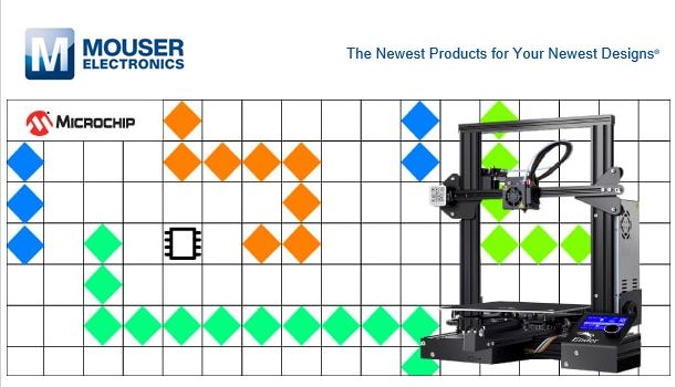 EandTsec's tweet photo. Join @MouserElecEU  and Microchip for the classic game of #Snake! Players can enter in a prize draw to win a Creality Ender 3 Series 3D Printer. 
The Creality Ender 3 is an open source 3D printer that’s great for your home projects! https://t.co/nDp7pv6NUK 
#ad https://t.co/LsTJ7PRejc