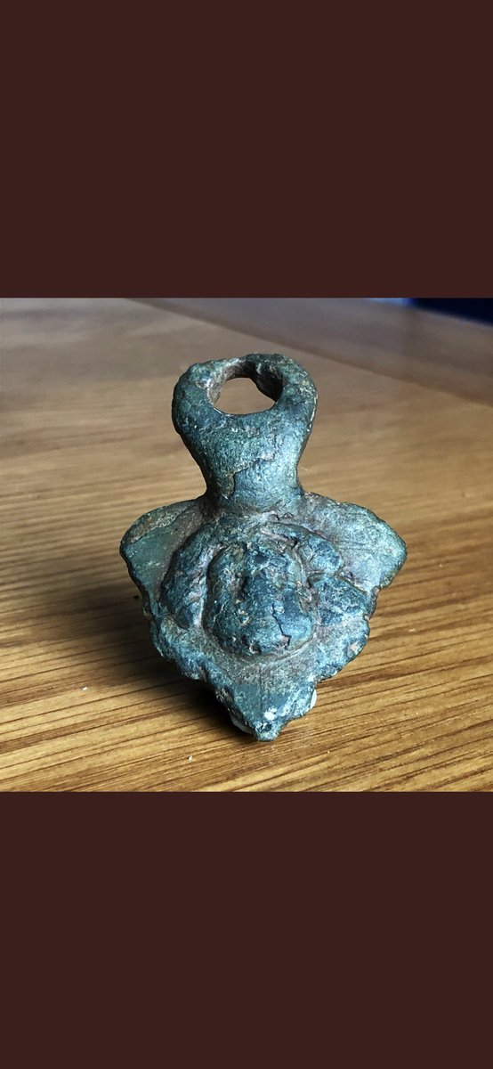 underthemudd's tweet photo. @MNqLQ6PhphBonJl I believe that this is a Roman bucket mount ! Very well saved ! What area was it found ? Looks similar in style to what I found https://t.co/lQ7z3l0zv3