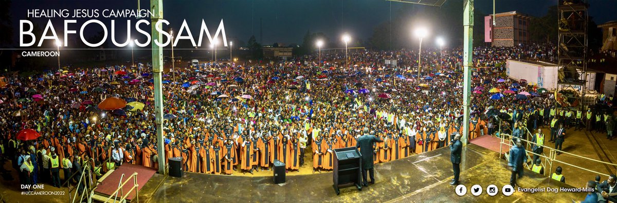 The Healing Jesus Campaign in Cameroon began last night in Bafoussam. 

We thank God for the great salvation that was experienced by many, and the exciting testimonies of miraculous healing. 

#DHMM #HJCCameroon2022 #Cameroon
