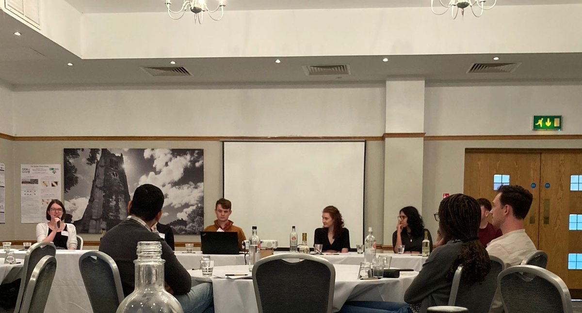 STORiCDT's tweet photo. We love to hear about where our past STOR-i students' careers have taken them 🎢

Kicking things off with a panel discussion from @James_A_Grant, @shreena__patel, Emma Ross, @pgshky, Emma Simpson &amp; @Henrymossmoss all about experiences of job hunting and building an early career! https://t.co/iscbbJCnzQ