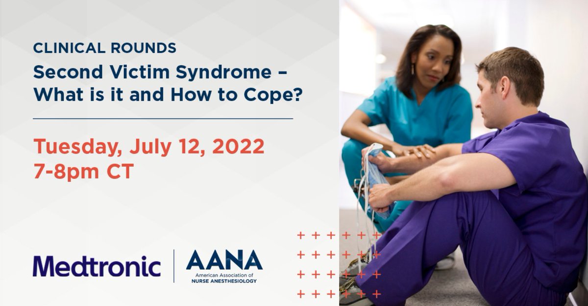 💻 Tuesday, July 12
1 Class A CE | bit.ly/3OQ6r69 
Second Victim Syndrome – What is it and How to Cope
Clinicians involved in an adverse event may suffer from second victim syndrome, which can manifest in psychological, cognitive, and physical reactions
