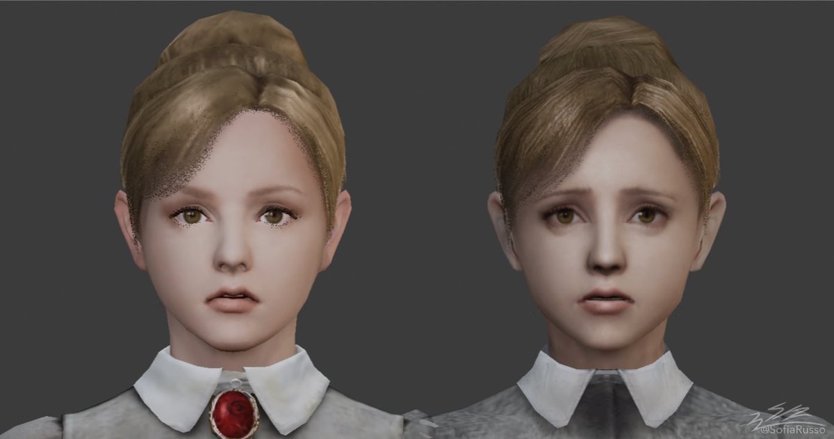 unlucky_Gurl_'s tweet photo. Rule of Rose in game Models:
Comparision between the main two classic Jennifer model, cutscene (right) and in game (left).
#ruleofrose #gamefiles https://t.co/pHNBK2iv1O