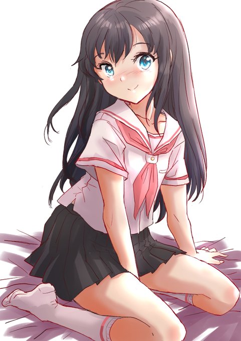 セーラー服の朝潮ちゃん描きました
鬼に金棒、美少女にセーラー服 