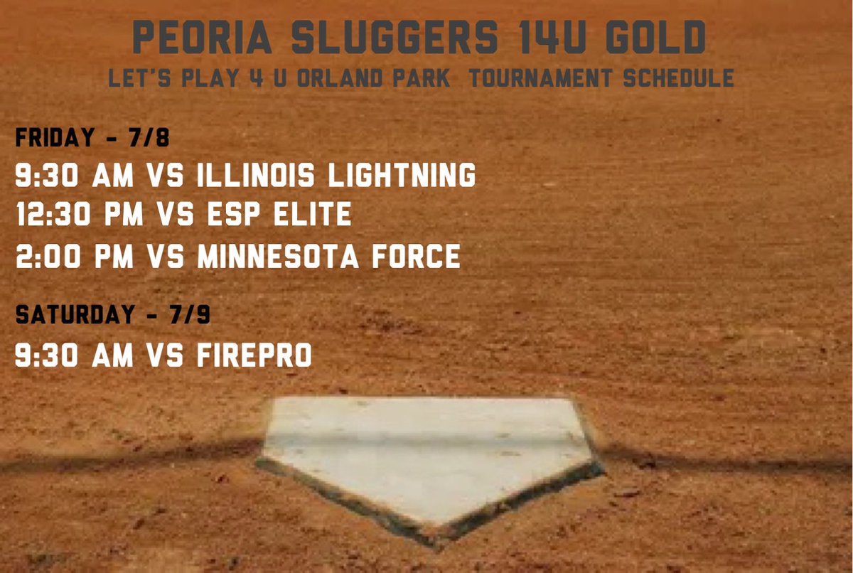 Peoria Sluggers 14u Gold tweet media
