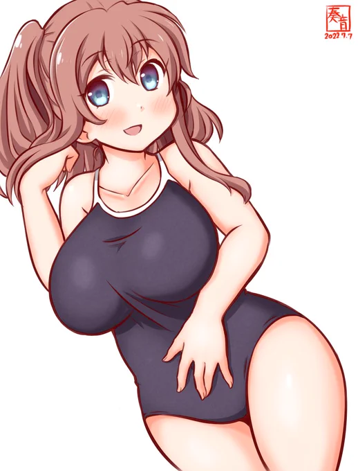 「提督、今夜は頑張りましょうね。
 …はい、サラは平気です♥」

#艦これ版深夜の真剣お絵描き60分一本勝負
#艦これ版真剣お絵描き60分一本勝負_20220707
#サラトガ 