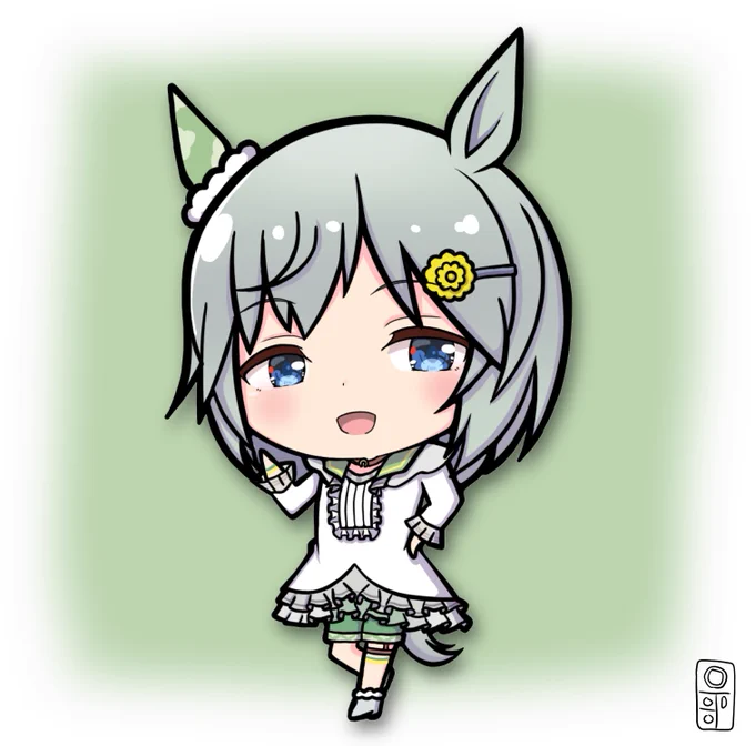 デフォルメウンスステッカー作りたいな#ウマ娘プリティーダービー #セイウンスカイ 