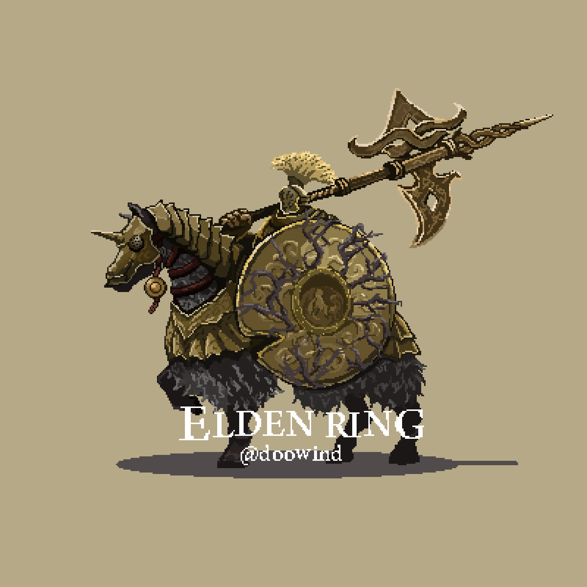 doowind's tweet photo. my 2nd #pixelart of #ELDENRING ,Tree    Sentine. https://t.co/JpbOsGeGSz