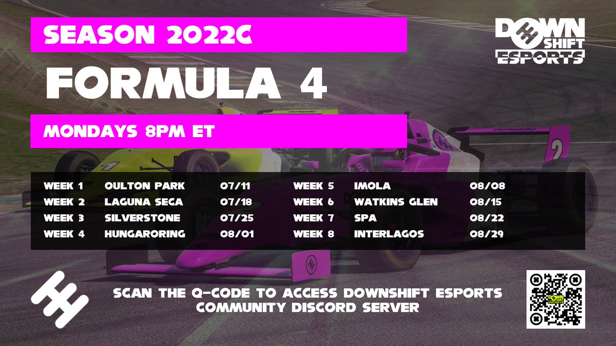DownshiftE's tweet image. CHECK.

THEM.

OUT.

ROAD LEAGUES POSTED HERE.

OVAL LEAGUES ON OUR OTHER TWEET.

LESS THAN A WEEK TILL START!

WHO'S HYPE!?!?