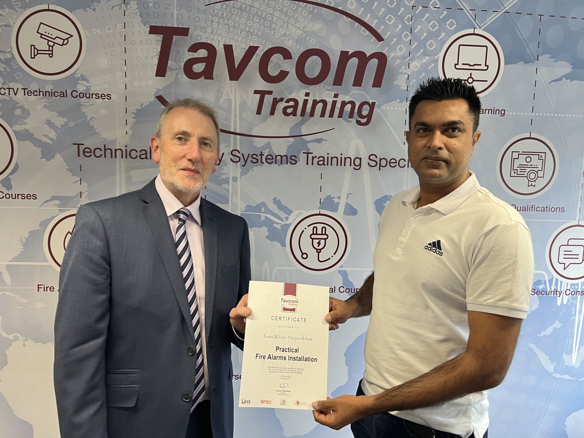 You may remember Jamilkhan from our 'Tavcom in Mauritius' article last year. Well, he's back and earning his Practical Fire Alarm Installation BTEC Level 3 Certificate! 

Congratulations Jamilkhan!