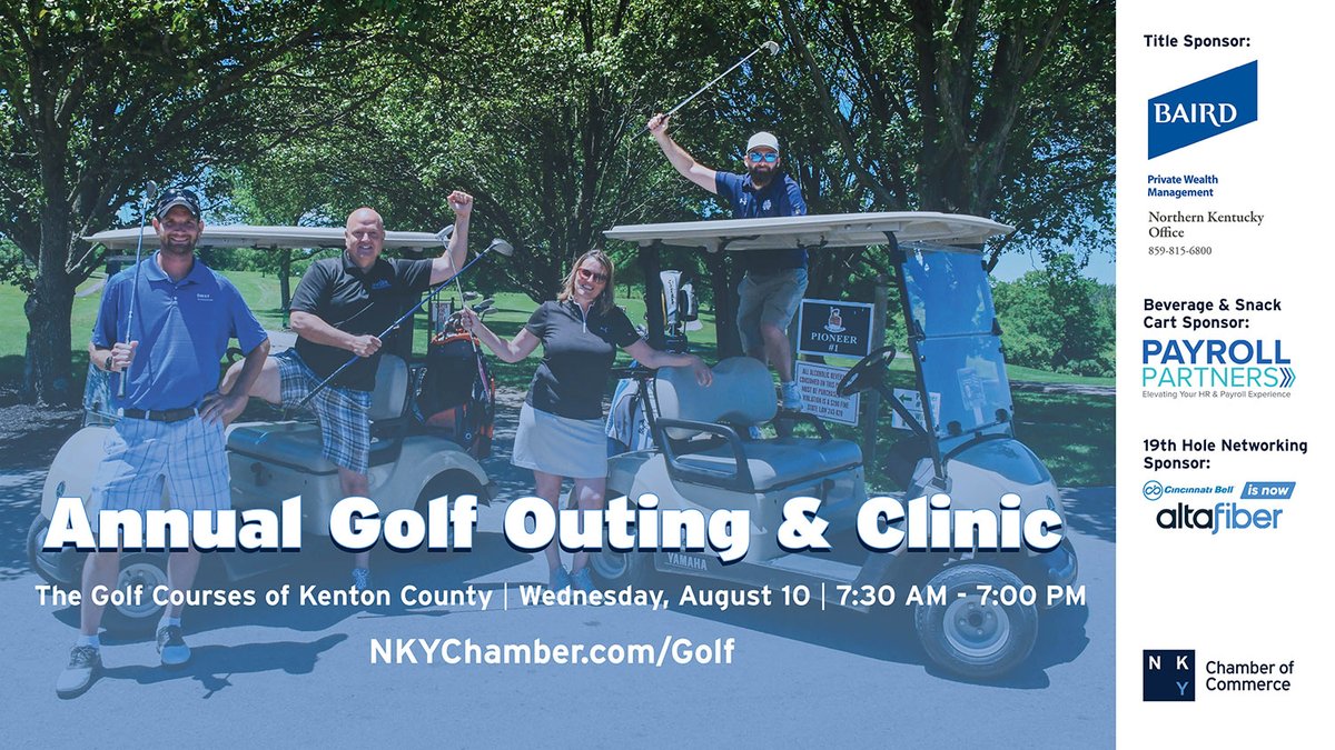 Have you heard about our annual golf outing on August 10, but you don't know how to play or are just learning? Sign up for the golf clinic and perfect your swing for next year's outing! ⛳ Register today at bit.ly/ChamberGolf_22.