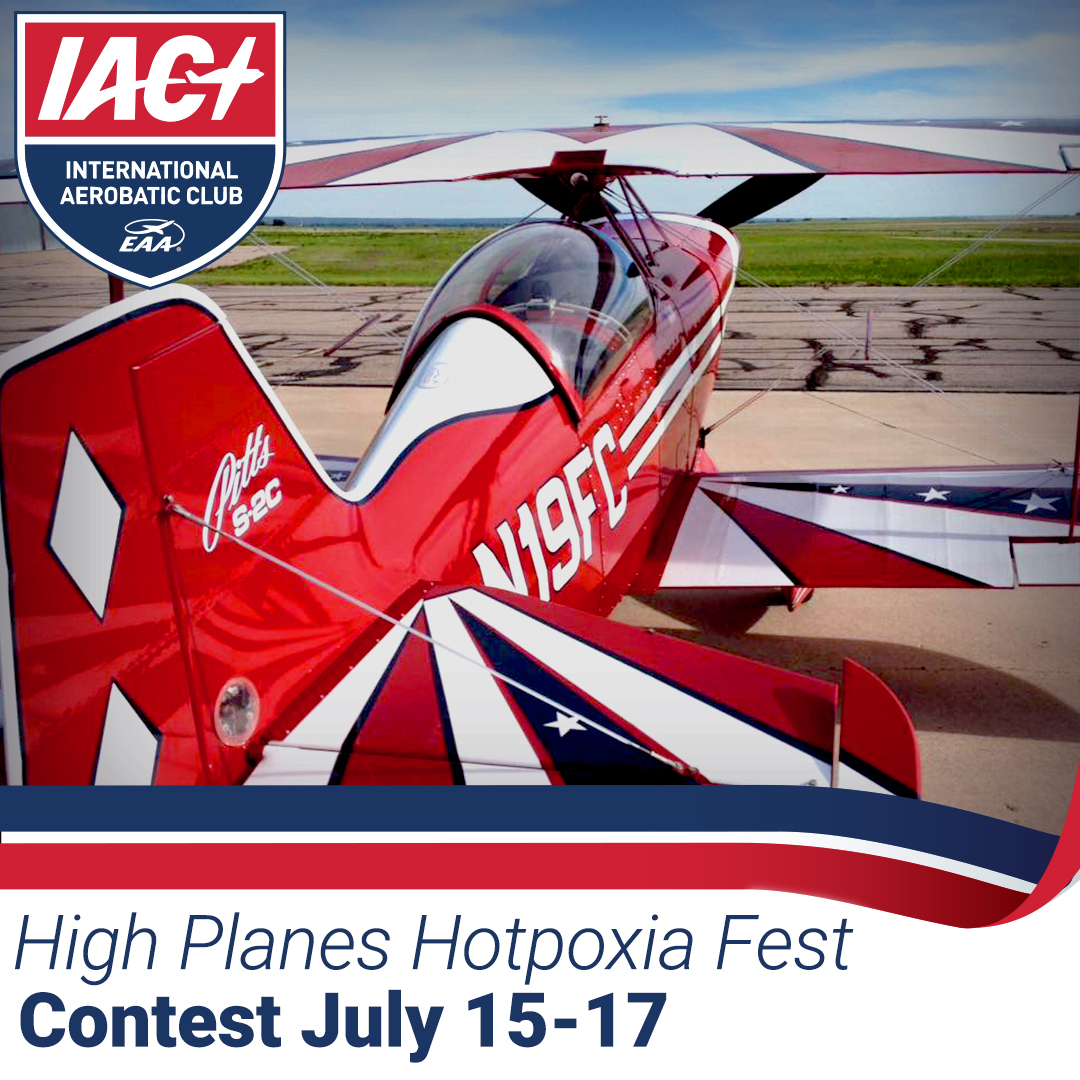 IACHQ's tweet photo. Come join IAC chapter 12 in their seventh consecutive High Planes Hotpoxia Fest! Contest dates are July 15-17 in Fort Morgan, Colorado (KFMM). https://t.co/rRYxYpEUYH
#IAC_chaptercontest #IAC_GetYourStart #iac12 #avgeek #aviation #aerobatics #aerobaticflight https://t.co/ifcyaz8SIN