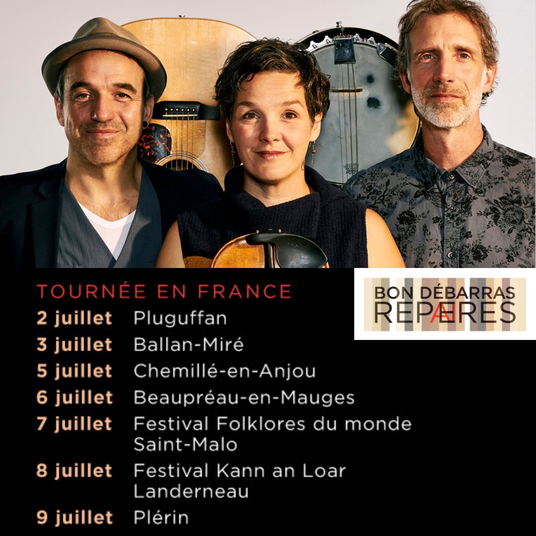 En plein coeur d'une fantastique tournée en France qui nous mène d'un bout à l'autre de la Bretagne et dans les Pays de la Loire! #bondebentournée #repères
bondebarras.ca/spectacles.html