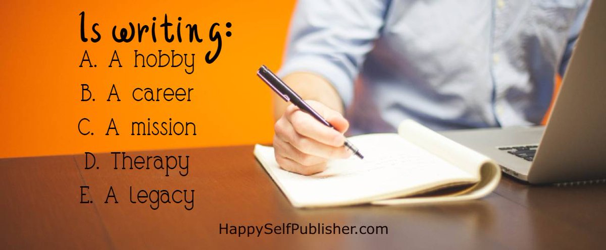loishoffmanDE's tweet photo. Why do you write? #amwriting #writingcareer #writinghobby #writingtheraphy #writinglegacy #selfpub https://t.co/jvRGnkNJva