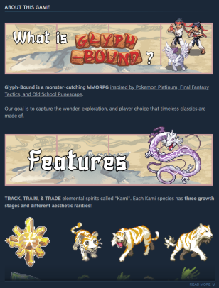 The Steam store is almost ready.  🔥

#Steam #Glyphbound #KayacMultimedia