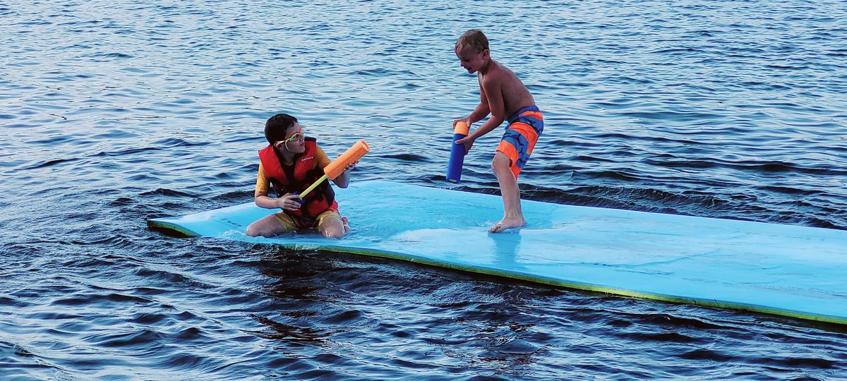 It's a kid's dream being on the water at Serpent Lake in Crosby. @BelindaKARE11 #cabincast