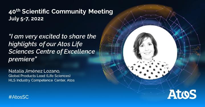 On day 3 of the 40th meeting of the Atos Scientific Community, <a href="/njlozano/">Natalia Jiménez</a> takes the stage to present the new #LifeSciences Center of Excellence at Cambridge. 

The opportunity to discover advanced use cases on the journey to personalized health
#AtosSC #UnlockingVirtualDimensions