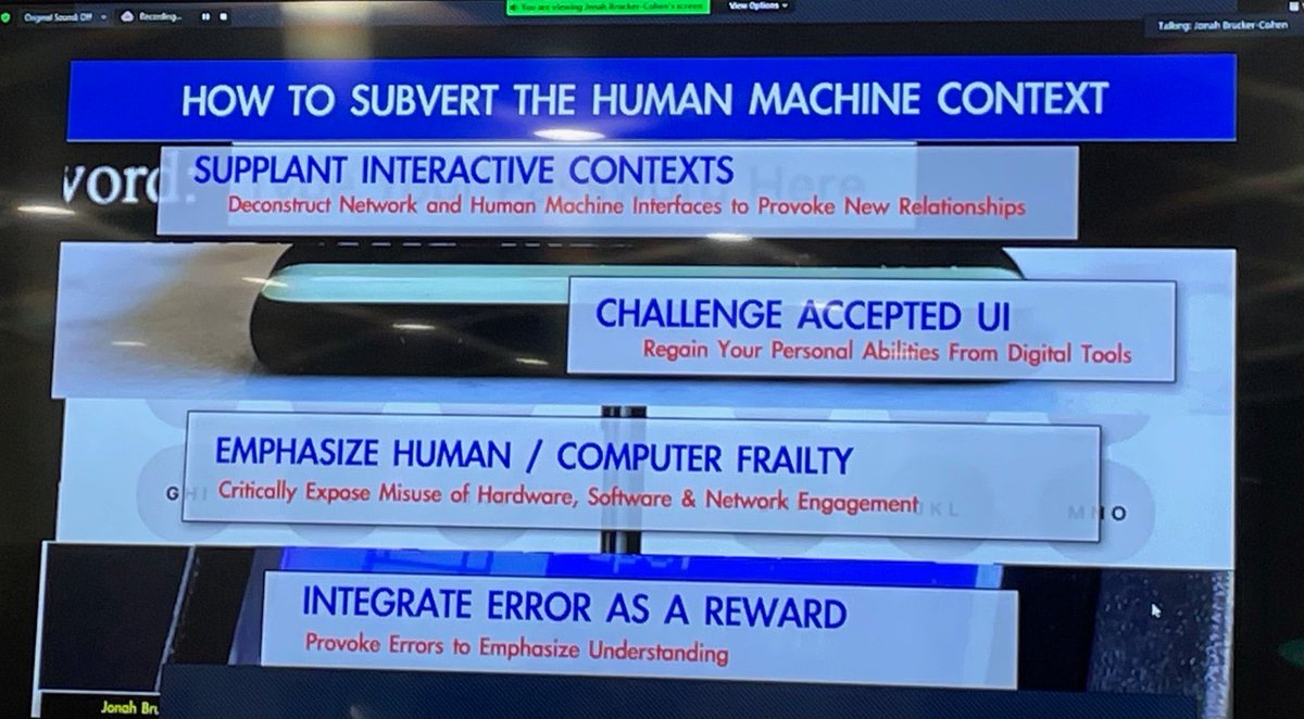 EVA London 2022
Jonah Brucker-Cohen Human Error, A Collection of Work that Highlights our Misuse of Technology and the Internet dx.doi.org/10.14236/ewic/… #EVAlondonConf