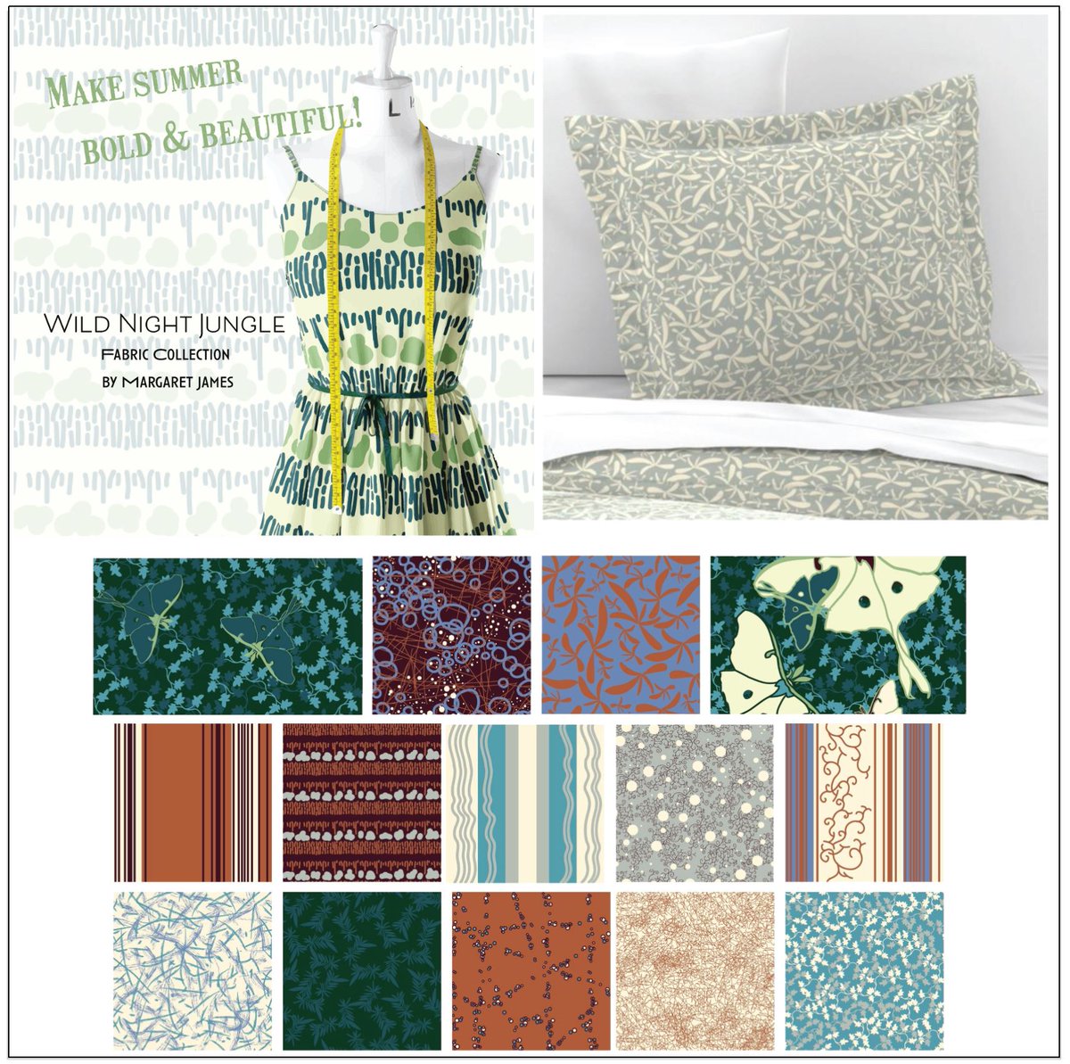 FiberAndFamily's tweet photo. Wild Night Jungle fabric collection by Margaret James for FiberandFamilyStudio
#surfacepatterndesign #surfacepattern #fabricdesigner #fabricdesignstudio #textileart #textileartist #surfacepatterndesigner https://t.co/JANMESwI5Y