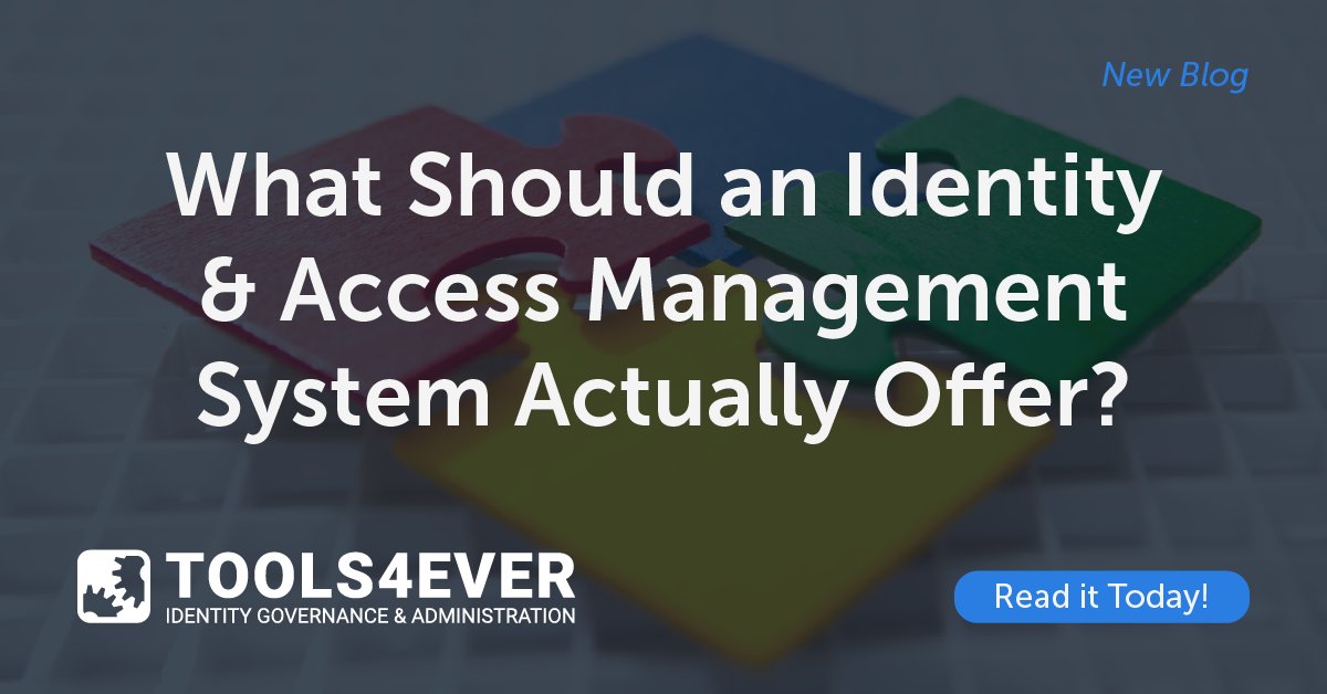 Tools4ever's tweet image. It’s important to manage user accounts and privileges, but what should you look for in an IAM system? We’ll go through the key features your identity &amp;amp; access management solution needs to have. #AccountProvisioning #IAM 

bit.ly/3aoS2yK