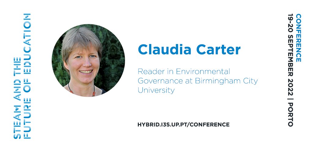HybridLabNetwo1's tweet photo. Claudia Carter, reader in Environmental Governance at Birmingham City University, is one of the confirmed speakers at the "STEAM and the Future of Education" Conference.
https://t.co/ydCjTlEjIC
#STEAM #education #hybrid_erasmus #HYBRIDLabNetwork #Conference https://t.co/D15I3Lsyx7