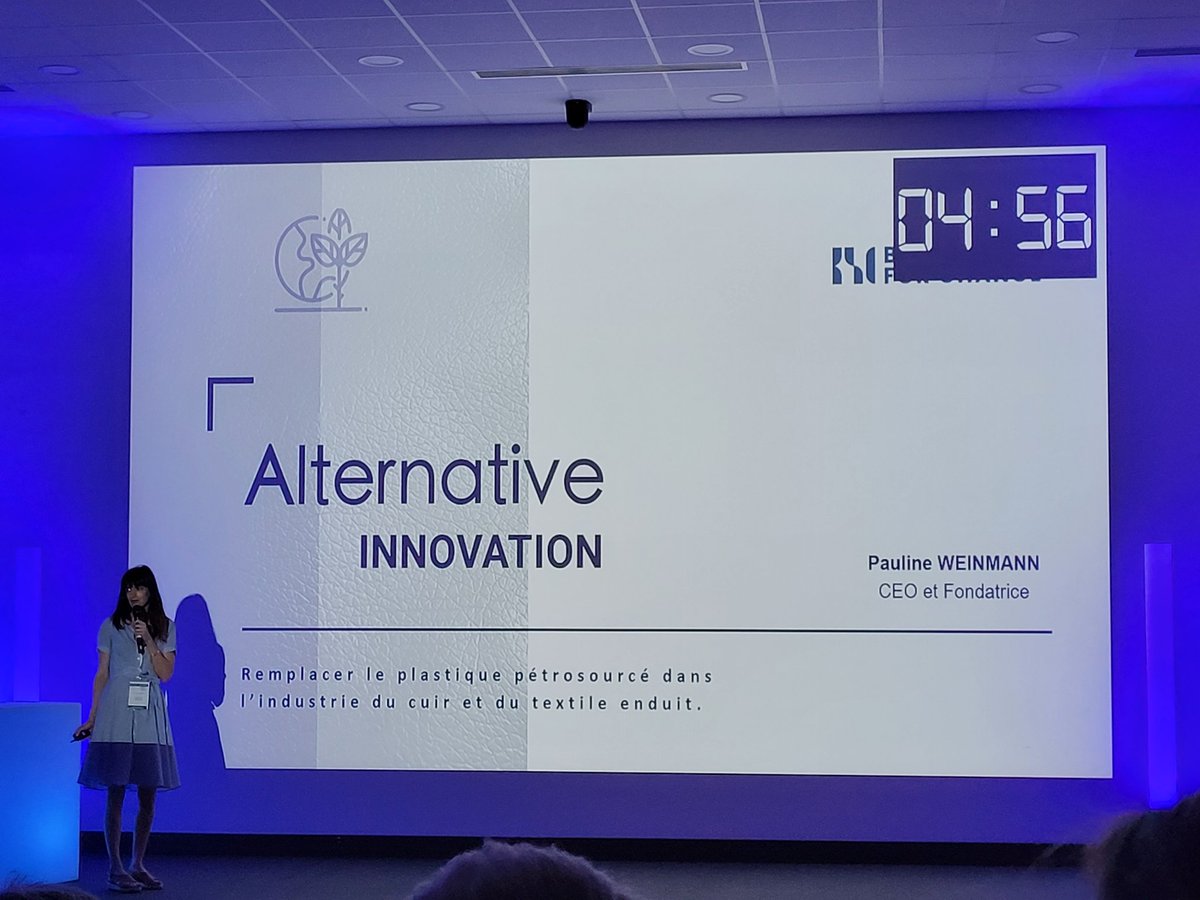 FLOWER_interreg's tweet photo. Belle découverte d'Alternative Innovation qui souhaite remplacer le plastique pétro sourcé dans les textiles enduits ! 👟

#24hB4C https://t.co/LMPOc6CwmM