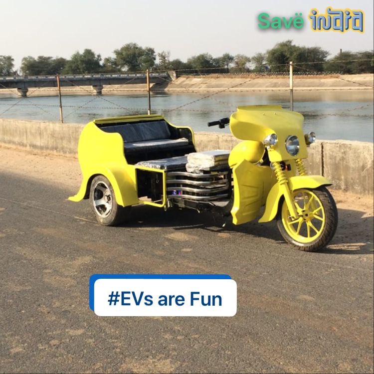 savygreentech's tweet photo. #EVsareFUN

Lets break the notion of EVs as just an economical and environmental friendly mode of transporation. Its a fun ride too.

Purpose built EV for a client.
Application: Touring visitors in a public facility, even used in weddings for couples

#ecotourism #savee #mobility https://t.co/pDQNcAa6MB