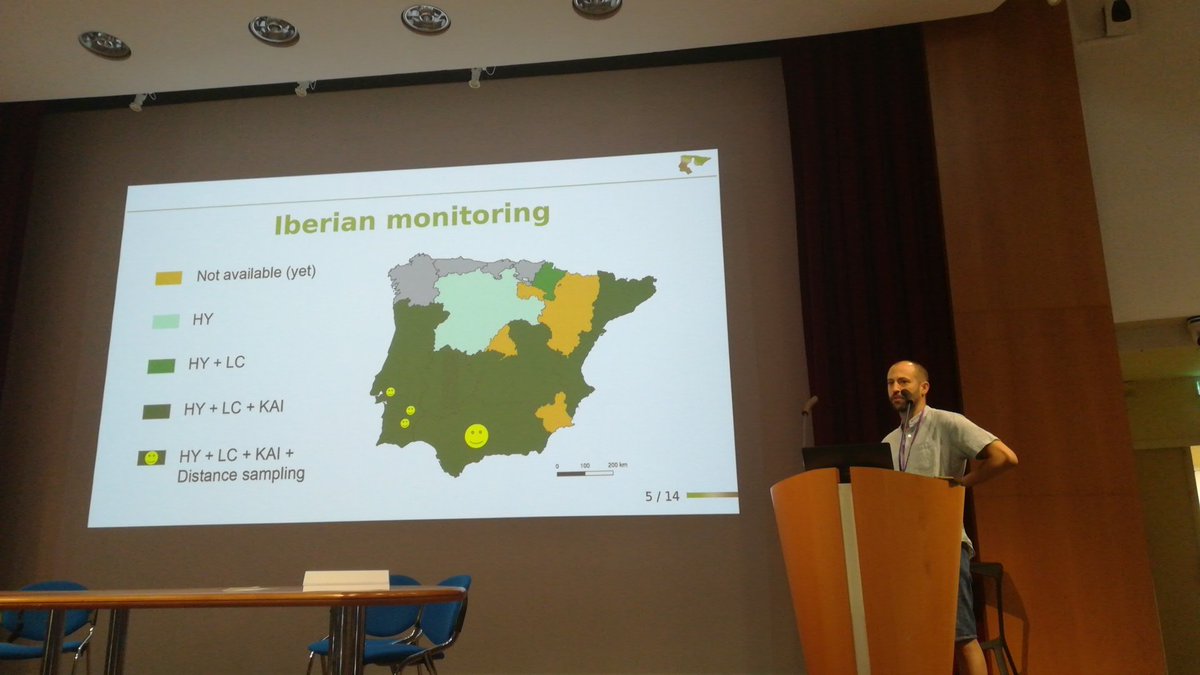GSouchay's tweet photo. Javier #FernandezLopez, current postdoc with @oaggimenez is talking about baseline for proper management for wild #rabbit
#WLC6 https://t.co/bWRK1um2y0