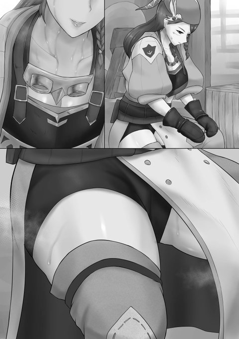 #モンハン 
ミネーレさんの絵描きたいな…ってカメラむけてたら…ね、見えたよね 