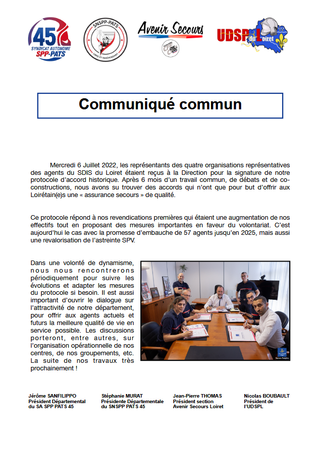 AvenirSecours's tweet photo. ✅Vie des sections @AvenirSecours 

Grâce à une intersyndicale constructive @AvenirSecours45 obtient un très bon protocole.
Voilà l'utilité du #DialogueSocial voulu par la réforme #TFP du 9 aout 2019.
Bravo à notre équipe départementale !
#JeVoteCFECGC
#JeVoteAvenirSecours https://t.co/QChh5SImMM