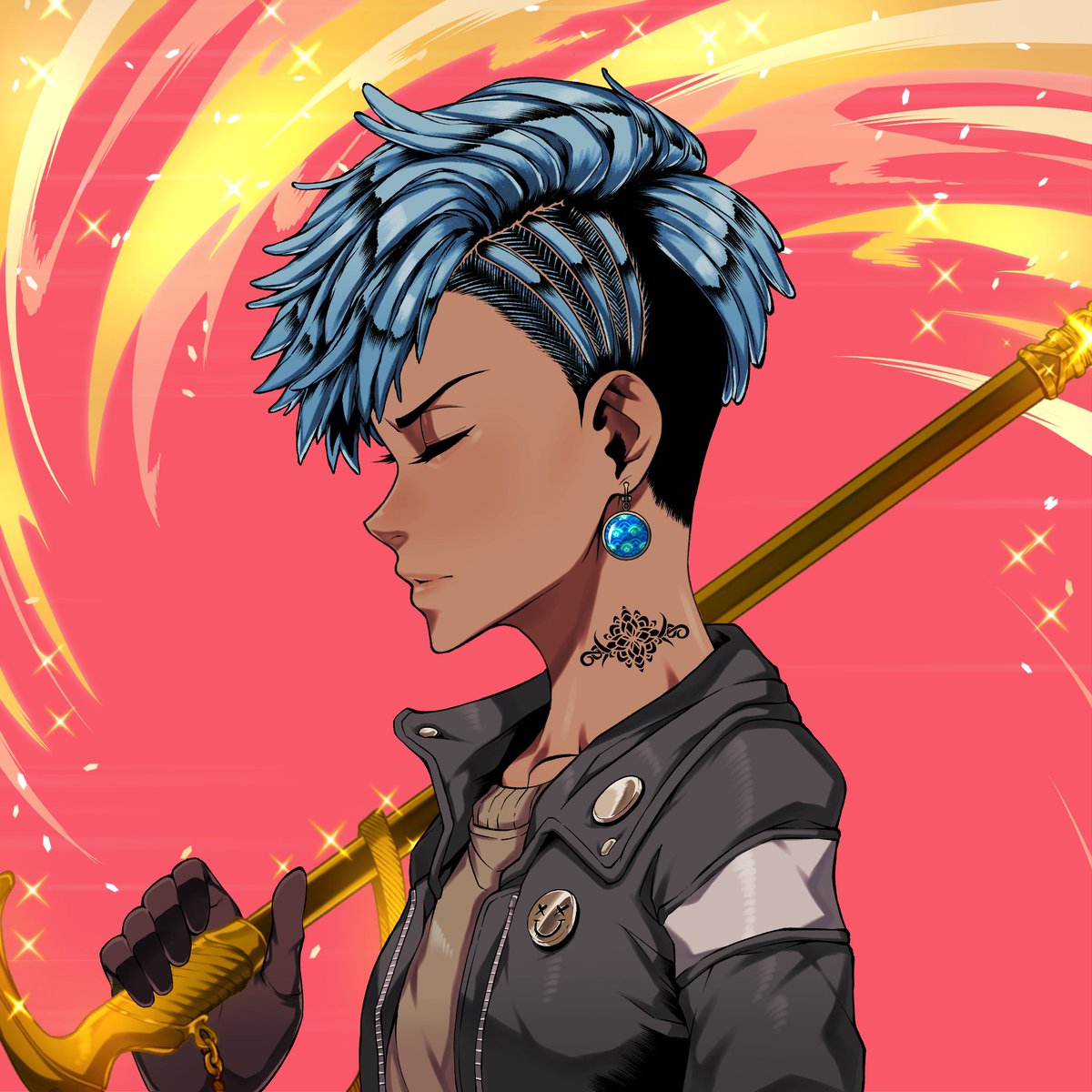 LukeAnt117's tweet photo. Revealed the awesome golden cane/golden wind @AneroVerse and picked up the all blue bucket because it was too clean, new PFP time🔥😮‍💨
#Aneroverse #AneroFam #Riders #anime https://t.co/4WSFi967Af