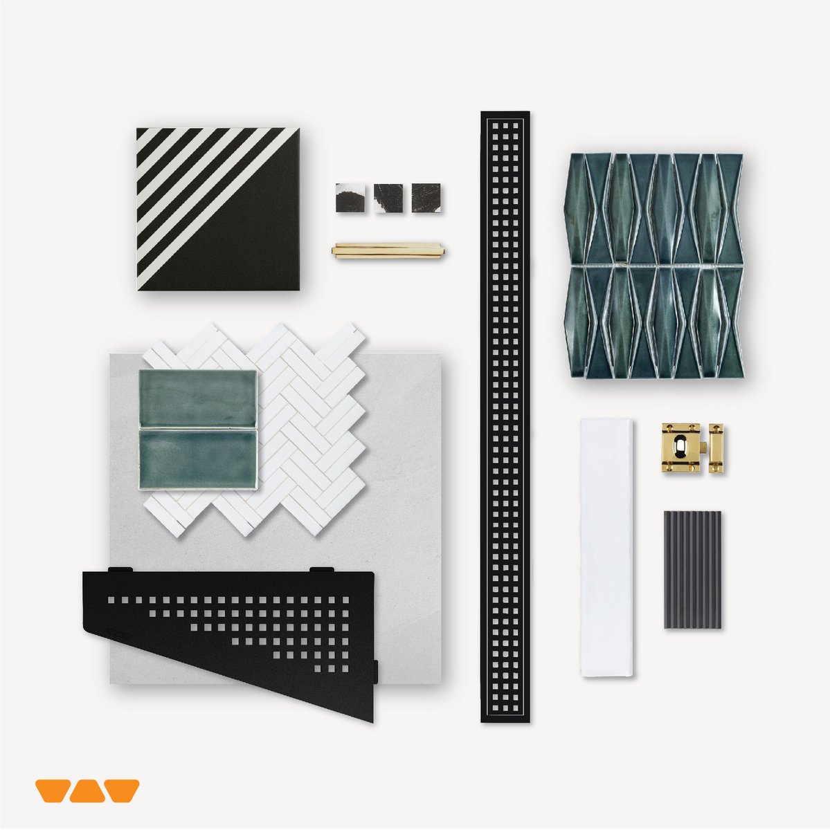 schluterNA's tweet photo. Matching drains and shelves in matte black anchor bolder tile choices to create a cohesive yet eclectic feel ๐ค
#schluter #schlutersystems #teamorange #matteblack #lineardrain #tile #moodboard #bathroominspo #bathroomremodel #interiordesign https://t.co/ZnybZQMtxA