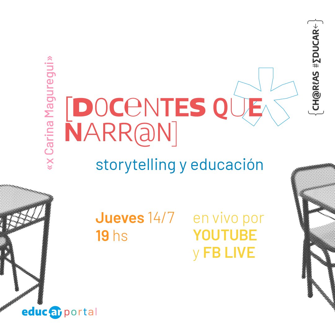educarportal's tweet photo. 📝Siempre estamos contando historias: en las clases, en las organizaciones, en la vida cotidiana. 

El storytelling es una herramienta poderosa para comprender el presente y diseñar el futuro. El 14/07 a las 19h @CariMagu te muestra cómo usarla en el aula. 

🙌¡Sumate! https://t.co/AT2fKp2vjF