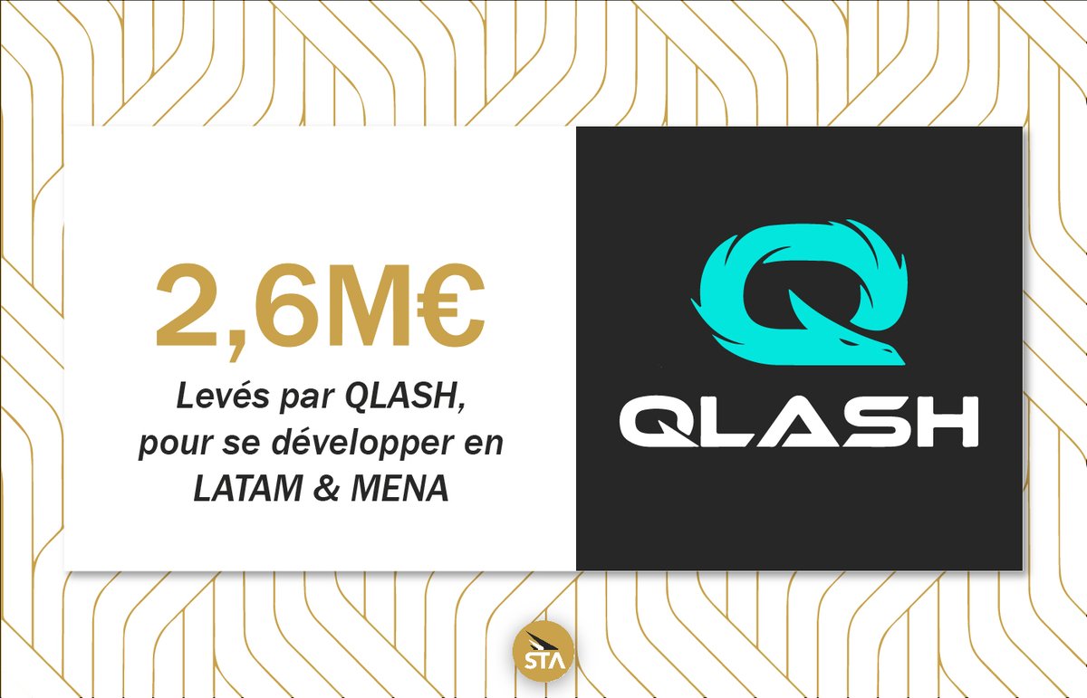 📢 <a href="/TeamQLASH/">not QLASH</a>, organisation esport italienne, sécurise 2,6M€ 

Au total, elle a levé 3,8M€ depuis 2021. 
L'organisation spécialisée dans la création de contenus #esport souhaite accélérer son développement et s'exporter en LATAM &amp; MENA notamment.

#STAKRN #fundraising