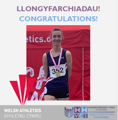 HHVCSchool's tweet photo. Congratulations to our HHVCS athletes who represented Dyfed in the Welsh Athletics Championships on Saturday. Gracie won the Middle Girls Walk Race and set a championship record at the same time! https://t.co/QEHHHFsW46