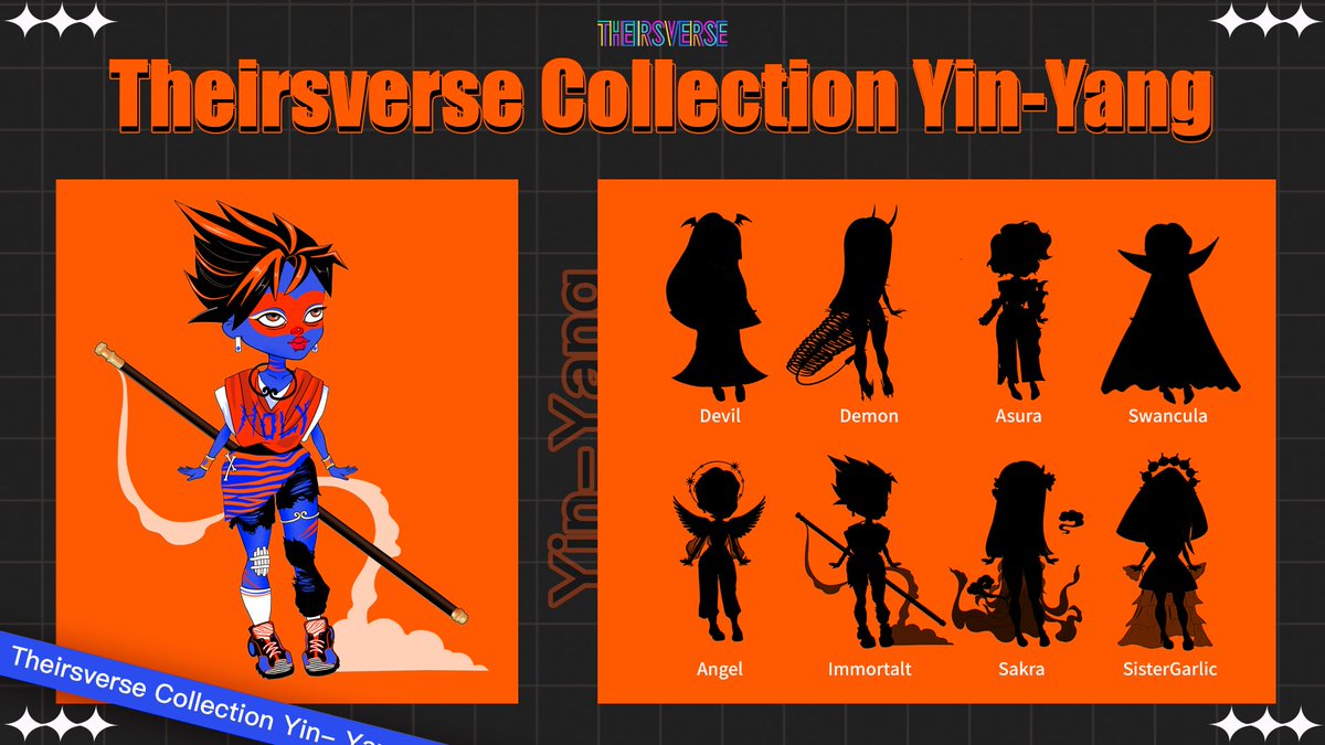 【Yin-Yang Collection】shows the wisdom of duality by integrating ancient myths from the east and the west. 

💅The most eye-catching part of this collection is makeup! 

☯️ Don’t miss out! 

#Theirsverse #nft #nftart #NFTCommmunity