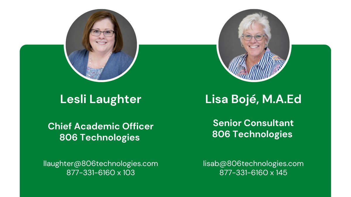 806Technologies's tweet image. Calling all @CALSAFamilia members! Two of our team members will be presenting tomorrow at the Summer Institute! 

Don&apos;t miss their session on THE COMPREHENSIVE NEEDS ASSESSMENT on Friday, July 8 at 10:15 AM.

calsasummerinstitute2022.sched.com/event/13bcd/th…

#CALSAFamilia #2022SummerInstituteConference