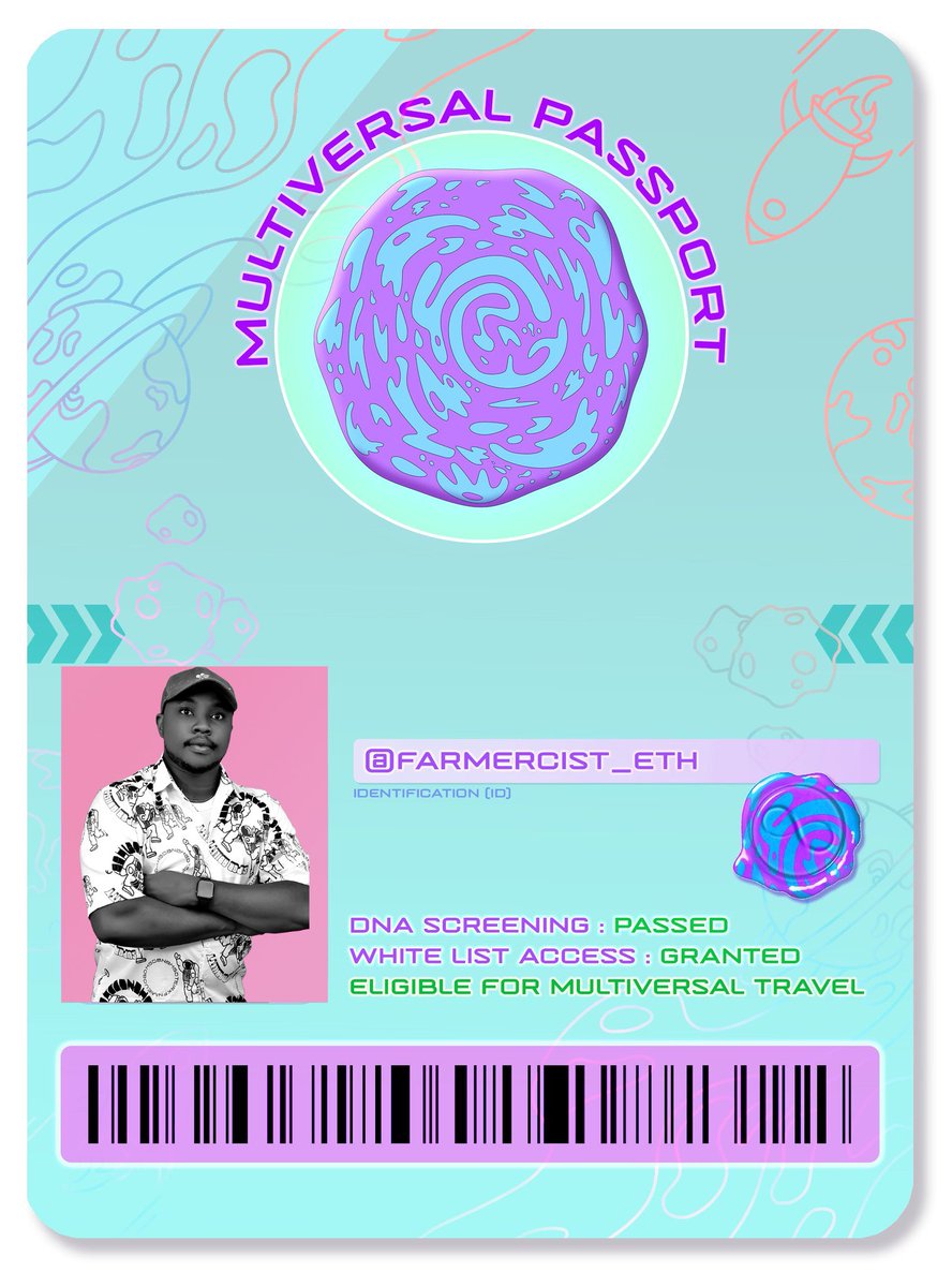 Farmercist's tweet photo. Got my passport few days back I’m 💯 glad for this and with the @MultiversalWalk to the moon brother let’s gooooo

#WeAreAllTim #MultiversalTravel
 #TimFollowTim #passport #itshappening #NFTCommunity #NFTGiveaways #NFTNYC https://t.co/jfbXWrKNKn
