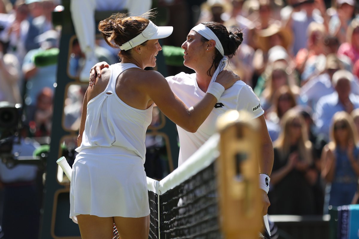 TennisChannel's tweet photo. More than tennis ��

@Ons_Jabeur | @Maria_Tatjana | #Wimbledon https://t.co/EYqwHUs7T8